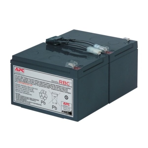 Apc UPS Battery, Mfr. No. SMT1000, 24V DC, 11 Ah, Detachable Cable - RBC6