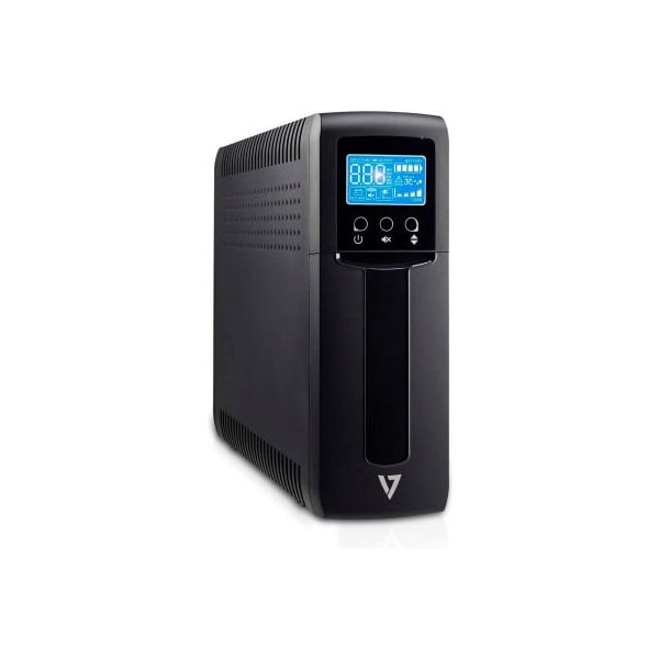 Ingram Micro V7 UPS 1500VA Tower Battery Backup System with 10 Outlets (5 Battery Backup + 5 Surge) - UPS1TW1500-1N