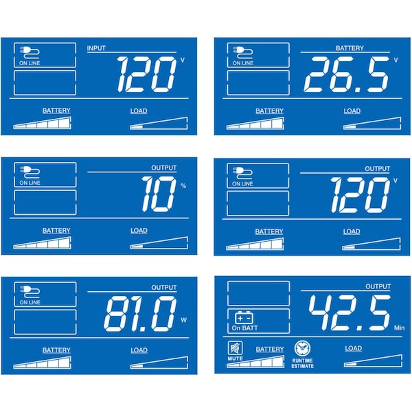 Tripp Lite UPS System, 1.3kVA, Line Interactive, Out: 120V AC In: 120V AC - SMART1300LCDT