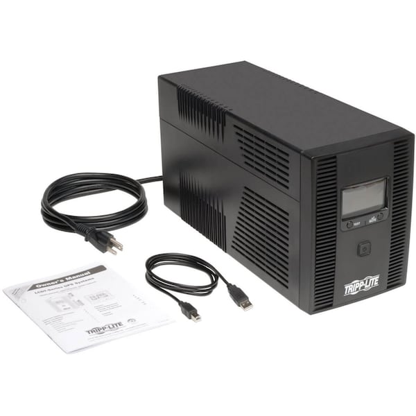 Tripp Lite UPS System, 1.3kVA, Line Interactive, Out: 120V AC In: 120V AC - SMART1300LCDT