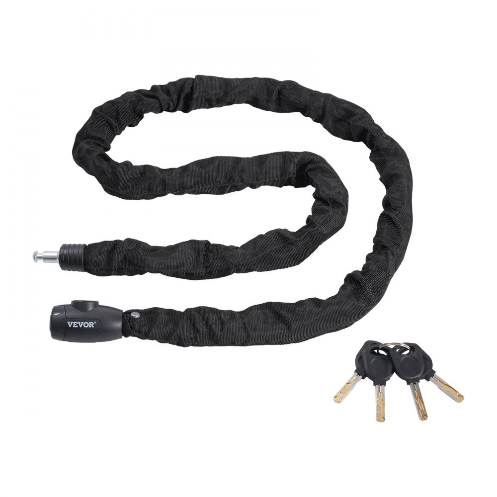 VEVOR Bike Chain Lock 5.91FT Heavy Duty Bike Lock Anti-Theft Bicycle Chain Lock 10mm Thicker Bicycle Lock Chain with 4 Keys for E-Bike, Motorcycle - ZXCLSYTSLS104E02ZV0