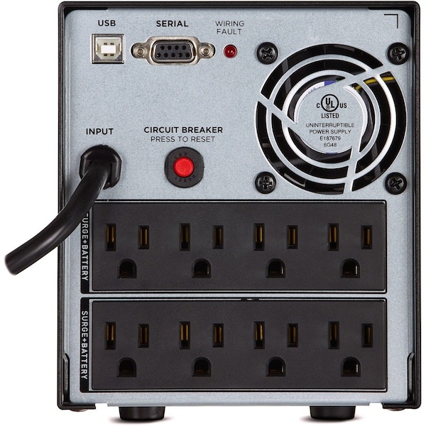Cyberpower 1050W SINE WAVE PFC LCD AVR 5-15P PLUG 8 OUT 15A TOWER 3YR WARRANTY - OR1500PFCLCD