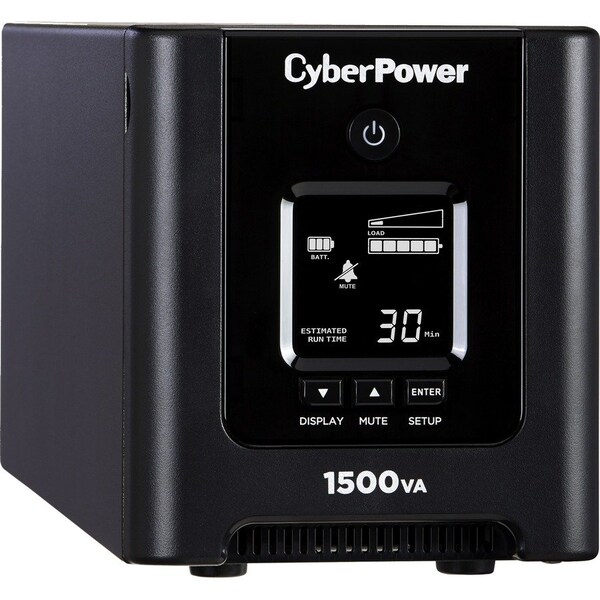 Cyberpower 1050W SINE WAVE PFC LCD AVR 5-15P PLUG 8 OUT 15A TOWER 3YR WARRANTY - OR1500PFCLCD