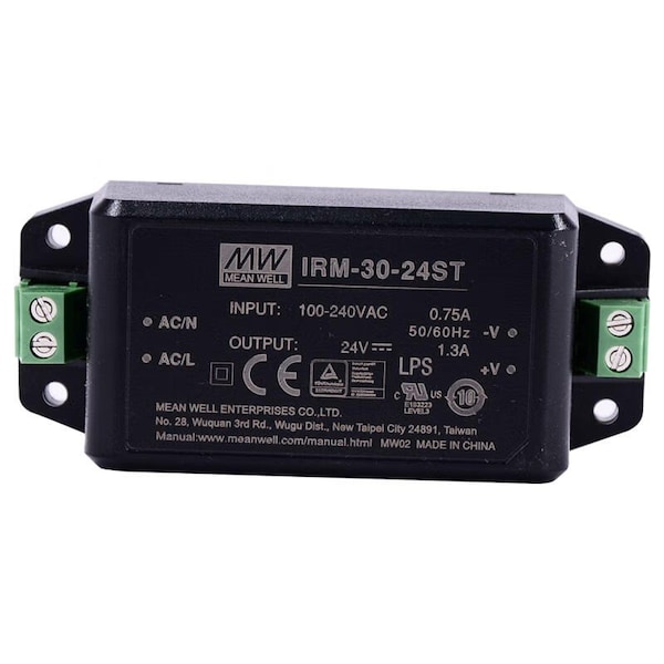 Mean Well 30W 24V 1.25A Encapsulated AC-DC Power Supply - IRM-30-24ST