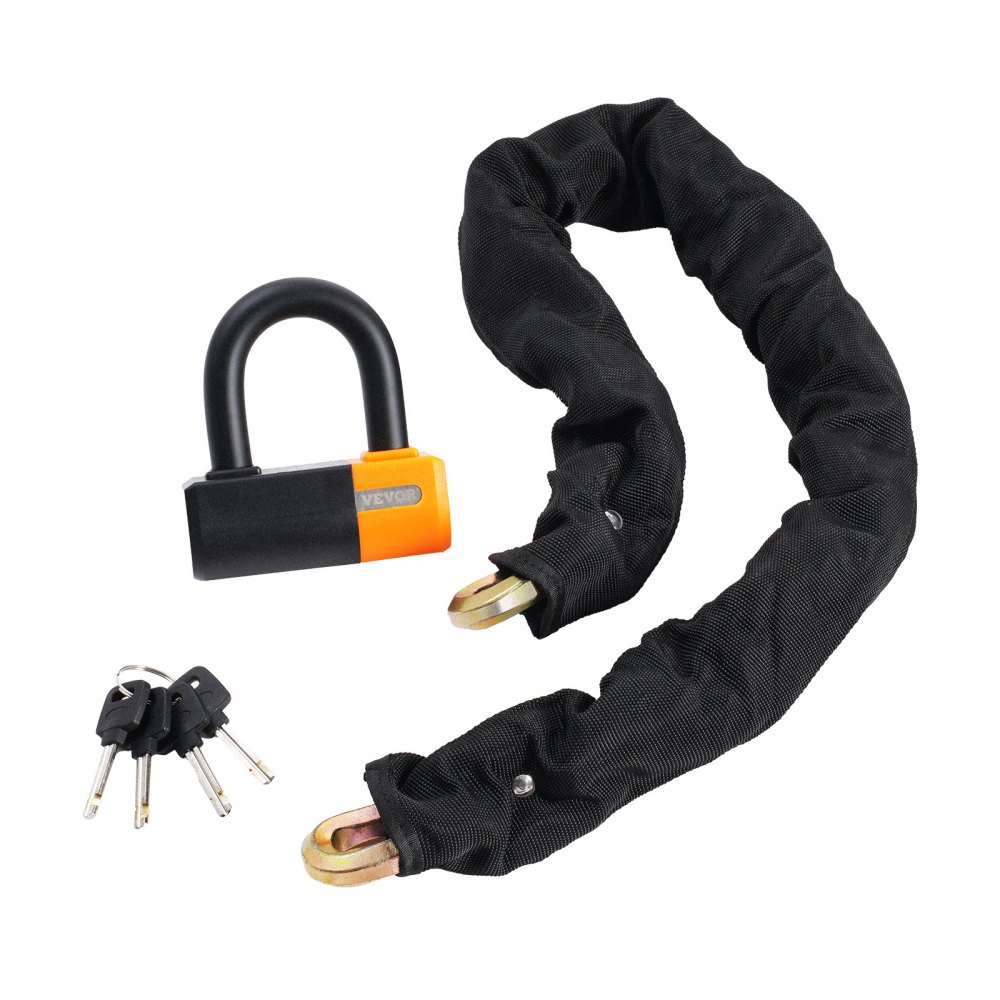 VEVOR Bike Chain Lock  3.28FT Heavy Duty Bike Lock Anti-Theft Bicycle Chain Lock 14mm Thicker Bicycle Lock Chain with 4 Keys for E-Bike, Motorcycle - ZXCLSLTGS15MGHSEDV0