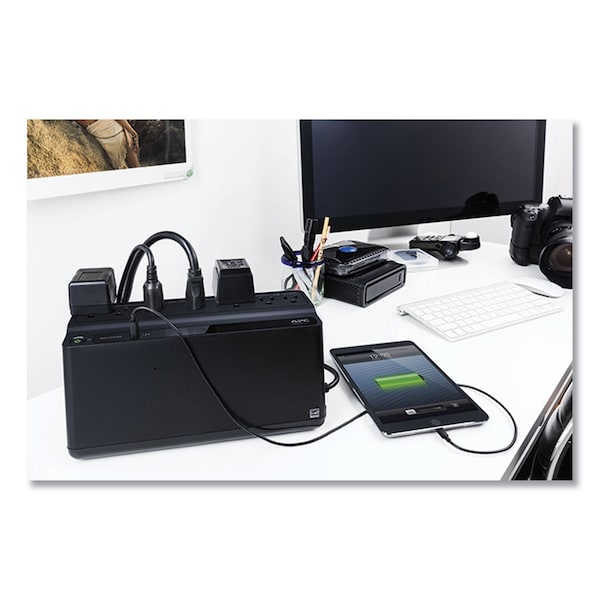 Apc BN650M1 Back-UPS 650 VA Battery Backup System, 7 Outlets, 650 VA, 490 J - BVN650M1