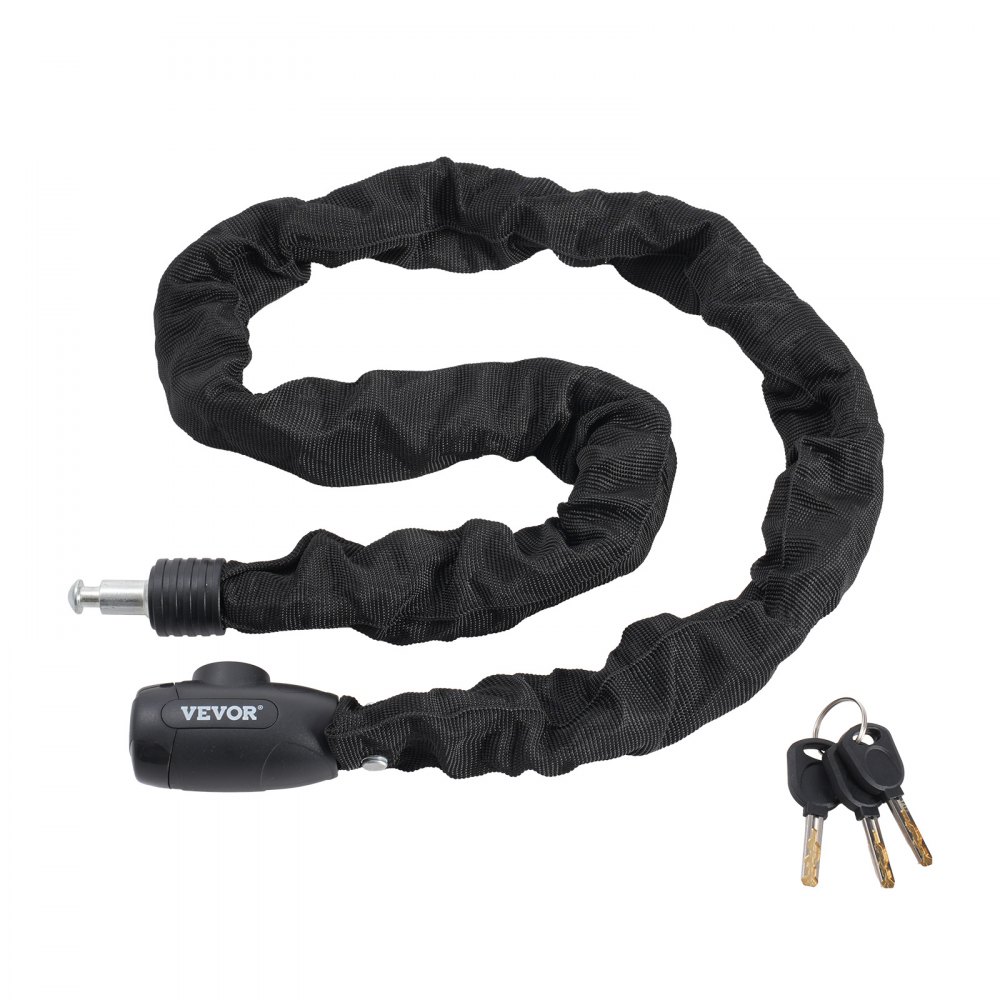 VEVOR Bike Chain Lock 47.24FT Heavy Duty Bike Lock Anti-Theft Bicycle Chain Lock 8mm Thicker Bicycle Lock Chain with 4 Keys for E-Bike, Motorcycle - ZXCLSYTSLS8MB6UPYV0