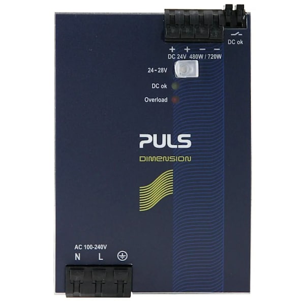 Puls DIN rail power supplies for 1-phase system, 24 V, 20 A - QS20.241