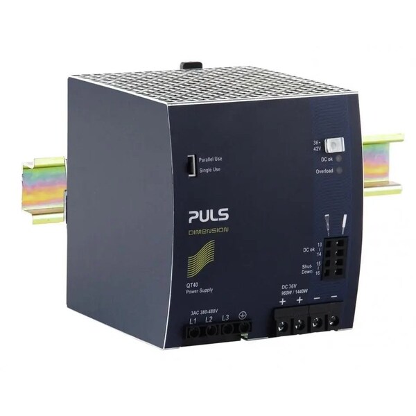 Puls DIN rail power supplies for 3-phase system, 36 V, 26.7 A - QT40.361