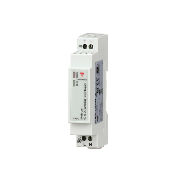 Carlo Gavazzi Power Supply, 90 to 264V AC, 5V DC, 7.5W, 1.5A, DIN Rail - SPM1051