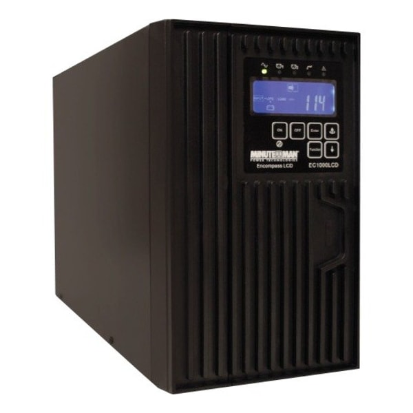 Minuteman Ups ECOMPASS SERIES: TRUE SINE WAVE, ONLINE UPS, TOWER FORMAT, 1000VA/900W, 120V, 6 - EC1000LCD
