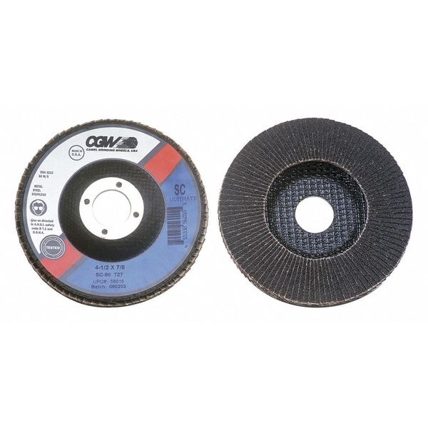 Disco de láminas abrasivas Cgw, 4x5/8, T27, SC, Regular, 240G - 56007