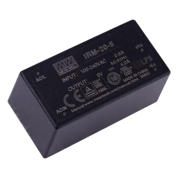 Mean Well 20W Single Output Encapsulated Power Supply - IRM-20-5