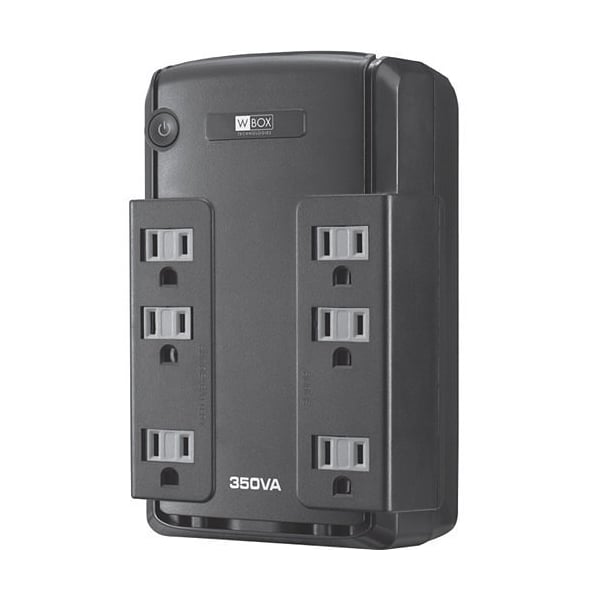 W Box UPS System, 350VA, Standby, Out: 120V AC In: 120V AC - 0E-350V6