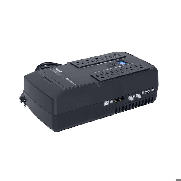 Lowell UPS System, 850VA, Standby, Out: 110/120V AC In: 110/120V AC - UPSA6-850-IP