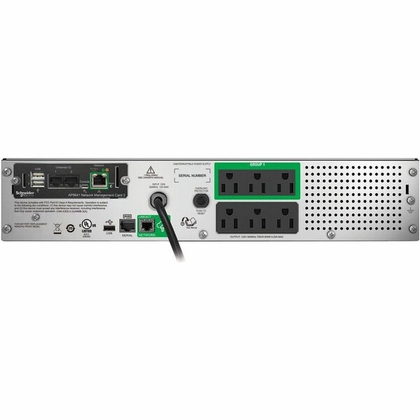 Apc UPS System, 750VA, Line Interactive, Out: 120V In: 120V - SMT750RM2UCNC