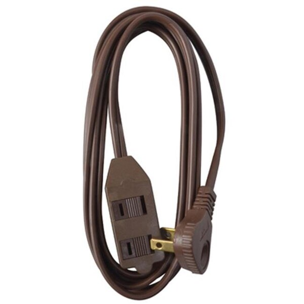 Master Electronics Master Electrician 09407ME 7 ft. Brown Vinyl Low Profile Extension Cord - 327166