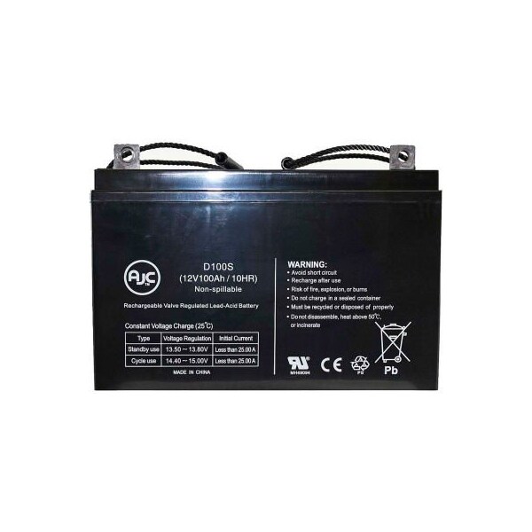 Battery Clerk UPS Battery, Compatible with Para Systems Minuteman XRT BP3 UPS Battery, 12V DC, 100 Ah - AJC-D100S-V-0-178027