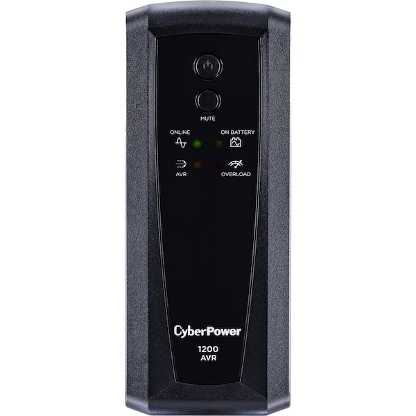 Cyberpower UPS System, 1200VA, Line Interactive, Out: 120V AC In: 120V AC - CP1200AVR