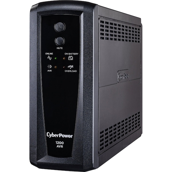 Cyberpower UPS System, 1200VA, Line Interactive, Out: 120V AC In: 120V AC - CP1200AVR