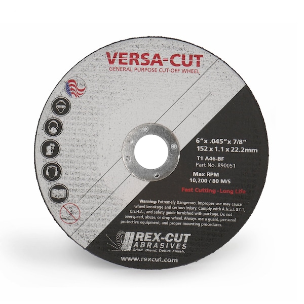 Rueda de corte Versa-Cut Rex Cut 6 X .045 X 7/8 T1 - 890051