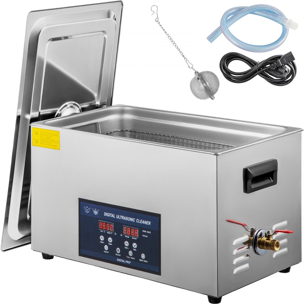 VEVOR 30L Ultrasonic Cleaner 28/40khz Dual Frequency Professional Ultrasonic Parts Cleaner with Heater Timer for Parts Dental Instruments Cleaning - BPQXJ30L000000001V1
