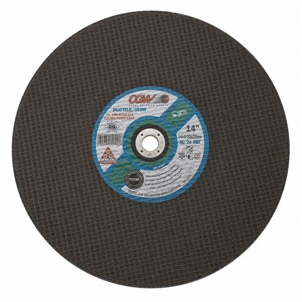 Cgw Abrasives CutOff Whl, 14x5/32x1, A Ductile, DR - 36161

Cgw Abrasivos Rueda de corte, 14x5/32x1, A Dúctil, DR - 36161