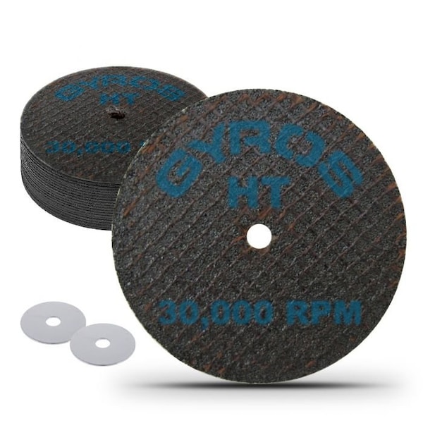 Gyros HT 2" Rueda de corte reforzada con resina doble, para materiales de alta resistencia, tamaño de 2 pulgadas, paquete de 12 - 11-32208/12