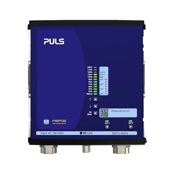 Puls 1-Phase IP54, IP65 and IP67 Power Supply, 24V, 15A, IO-Link - FPS300.245-016-101