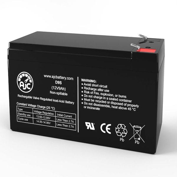 Bsc Preferred UPS Battery, Compatible with APC Back-UPS RS 1300 LCD BR1300LCD  UPS Battery, 12V DC, 9 Ah - AJC-D9S-S-2-160845