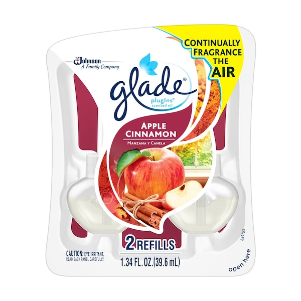 Glade Glade Plug-Ins Apple Cinnamon Scent Air Freshener Oil Refill 1.34 oz Liquid 2 pk - 13074
