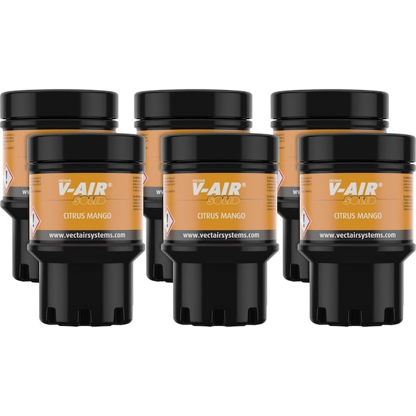 Vectaire V-Air MVP Dispenser Fragrance Refill - Spray - 6000 ft³ - Citrus Mango, 6PK - VTSSOLIDCIT
