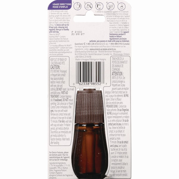 Air Wick Essential Mist Refill, Lavender and Almond Blossom, 0.67 oz Bottle - 62338-98552