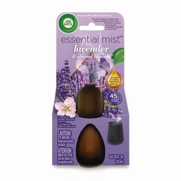 Air Wick Essential Mist Refill, Lavender and Almond Blossom, 0.67 oz Bottle - 62338-98552