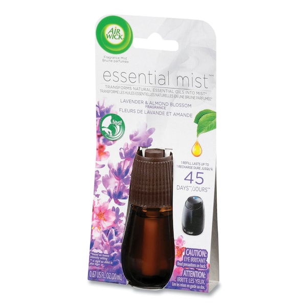 Air Wick Essential Mist Refill, Lavender and Almond Blossom, 0.67 oz Bottle - 62338-98552