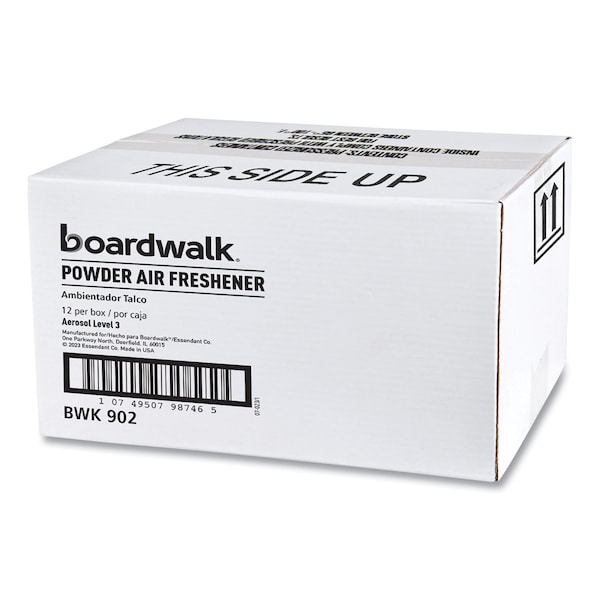Boardwalk Metered Air Freshener Refill, Powder Mist, 5.3 oz Aerosol, PK12 - BWK902