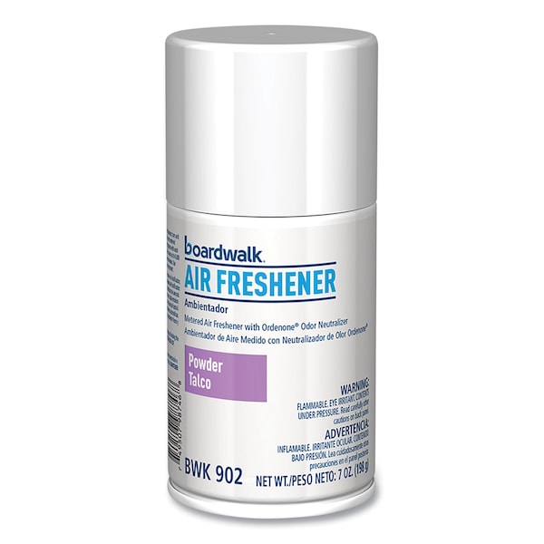 Boardwalk Metered Air Freshener Refill, Powder Mist, 5.3 oz Aerosol, PK12 - BWK902