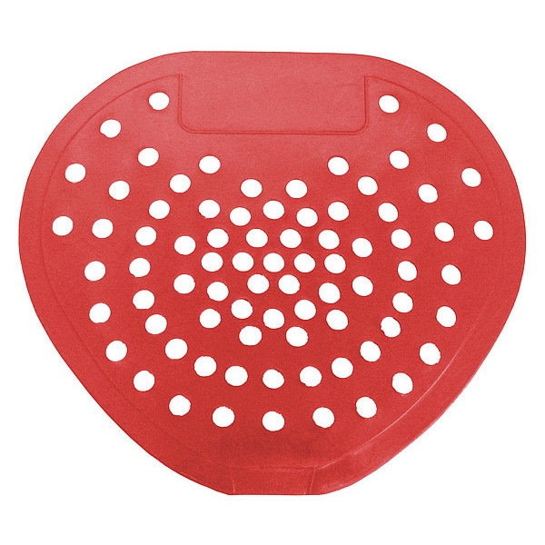 Hospeco Urinal Screen, Non-Para, Heart, Cherry Fragrance, Red, 12 Pack - 03901