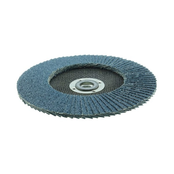 Disco de Láminas Abrasivas Weiler de 7", Plano (TY27), Respaldo Fenólico, 40Z, 5/8"-11 UNC - 31420