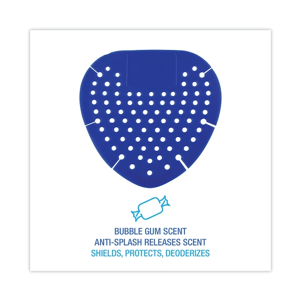 Boardwalk Urinal Screen, Bubble Gum Fragrance, Blue, PK12 - BWK1002