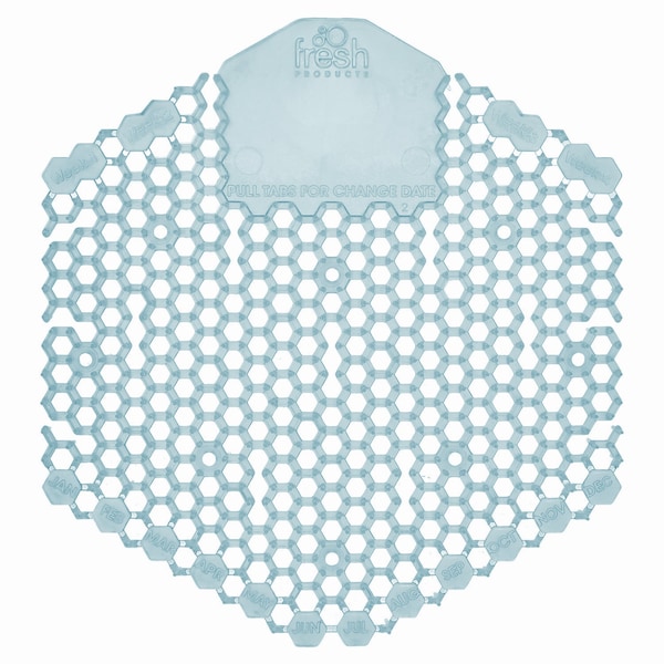 Fresh Products Wave 3D Urinal Deodorizer Screen, Blue, Ocean Mist Fragrance, PK10 - 3WDSF010I060M08