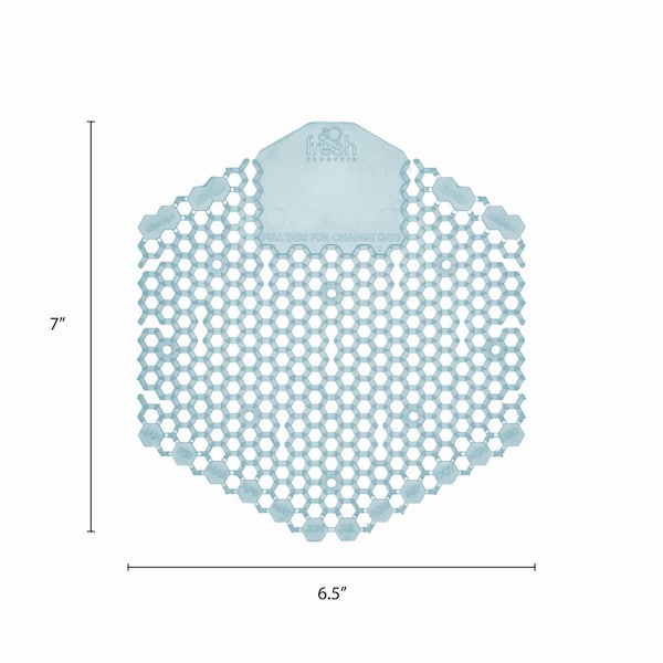 Fresh Products Wave 3D Urinal Deodorizer Screen, Blue, Ocean Mist Fragrance, PK10 - 3WDSF010I060M08