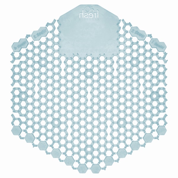 Fresh Products Wave 3D Urinal Deodorizer Screen, Blue, Ocean Mist Fragrance, PK10 - 3WDSF010I060M08