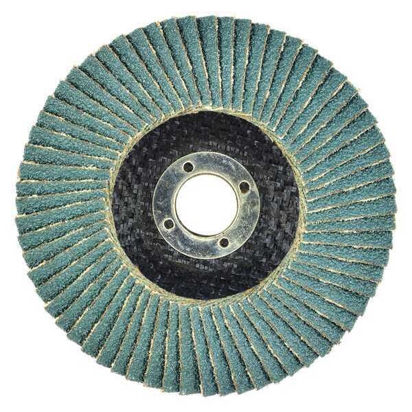 Disco de láminas de fibra de vidrio SZA de rostro angular de 4" x 5/8" T29 de Arc Abrasives, 60 granos - 10805AF