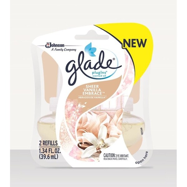 Scrubbing Bubbles Glade Plug-Ins Sheer Vanilla Embrace Scent Air Freshener Refill 1.34 oz Liquid - 21764