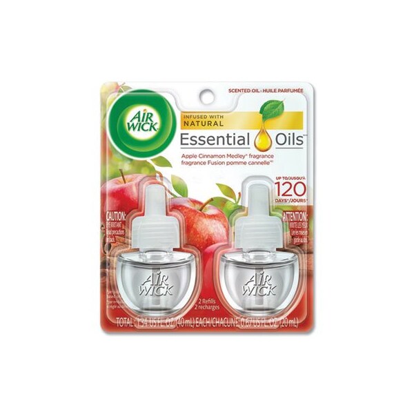 Air Wick Air Wick, SCENTED OIL REFILL, 0.67 OZ, APPLE CINNAMON MEDLEY, 2PK, 6 PACKS/CARTON, 12PK - 80420CT