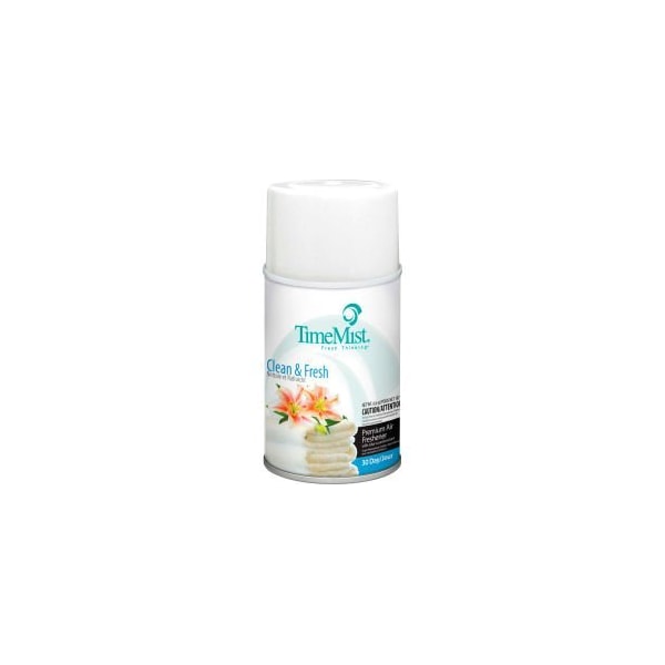 Amrep TimeMist Premium Metered Air Care Refills, Clean N' Fresh - 6.6 oz. Can, 12 Cans/Case -1042771 - 1042771