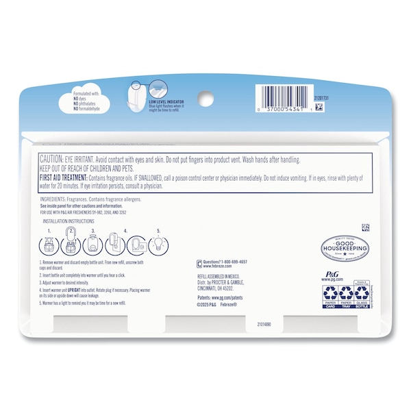 Febreze PLUG Air Freshener Refills, Gain Scent, 2.63 oz, 18PK - 80781111