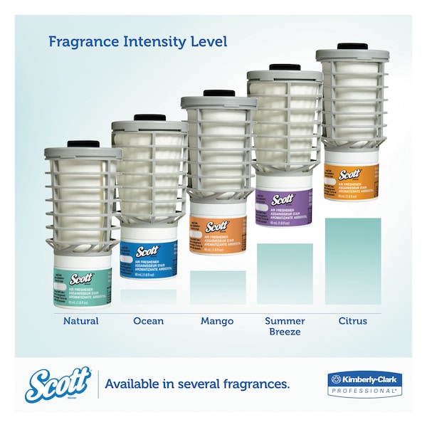 Scott Essential Continuous Air Freshener Refill, Summer Fresh, 48 mL Cartridge, PK6, 6PK - 12370
