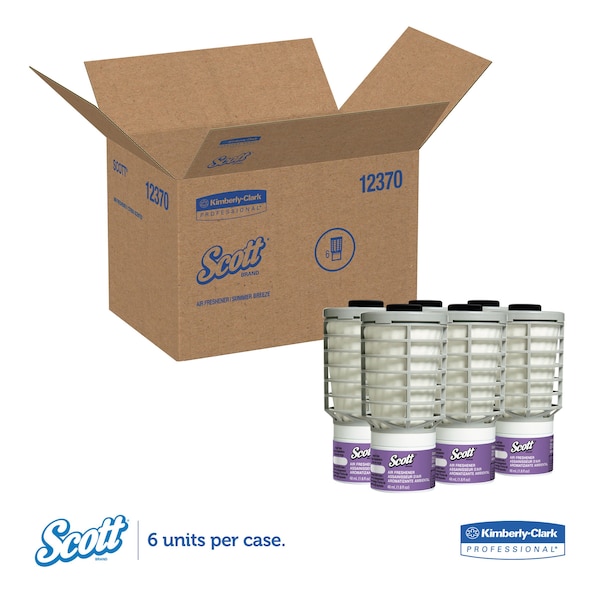 Scott Essential Continuous Air Freshener Refill, Summer Fresh, 48 mL Cartridge, PK6, 6PK - 12370